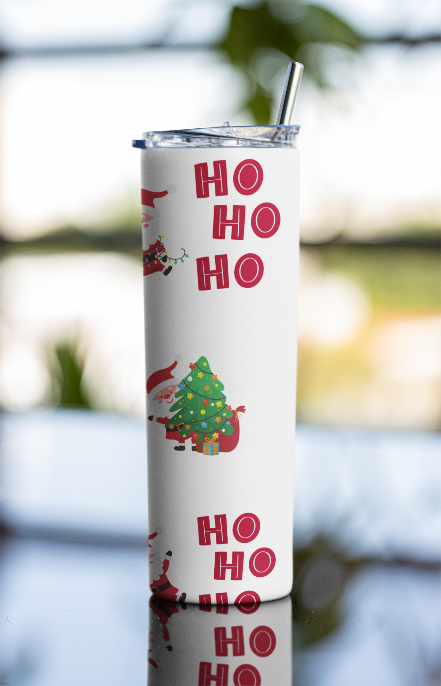 Christmas Tumbler - HO HO, Merry Christmas, 20 oz